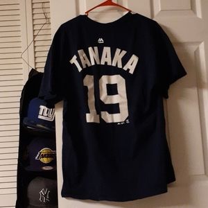 Masahiro Tanaka Yankees navy blue shirt